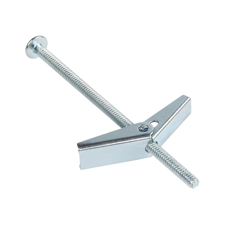 Toggle Bolt Zinc Plated Steel and Wing Nut for Hanging Heavy Items on Drywall 1/8 x3 (25 Pack)